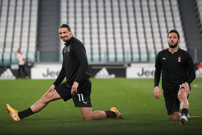 Hakan Calhanoglu bodies Zlatan Ibrahimovic after being trolled during title parade Hakan Calhanoglu bodies Zlatan Ibrahimovic after being trolled during title parade