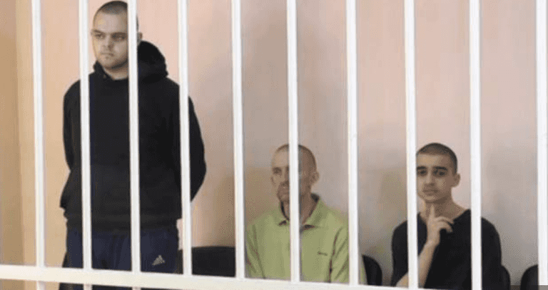 Two Brits and Moroccan man captured by Russian forces in Ukraine sentenced to death – report claims Two Brits and Moroccan man captured by Russian forces in Ukraine sentenced to death – report claims