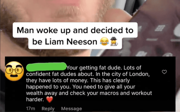 Hilarious moment personal trainer goes all ‘Liam Neeson’ by tracking down online troll Hilarious moment personal trainer goes all ‘Liam Neeson’ by tracking down online troll