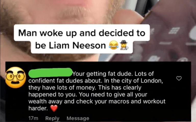 Hilarious moment personal trainer goes all ‘Liam Neeson’ by tracking down online troll Hilarious moment personal trainer goes all ‘Liam Neeson’ by tracking down online troll