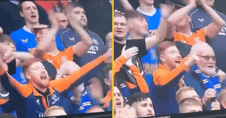 Rangers fan sacked after telling work he was abroad before appearing on TV during Scottish cup final Rangers fan sacked after telling work he was abroad before appearing on TV during Scottish cup final