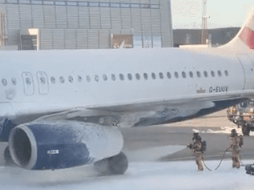 British Airways jet catches fire as passengers and crew are evacuated after flight from London