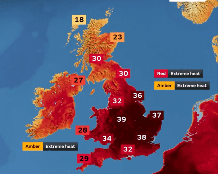 UK may hit ‘ferocious’ 41C as hottest day on record expected to be smashed UK may hit ‘ferocious’ 41C as hottest day on record expected to be smashed