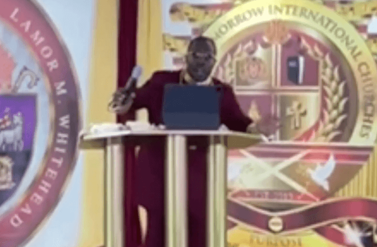 Moment bishop is robbed in $400K jewellery heist in the middle of live-streamed service Moment bishop is robbed in $400K jewellery heist in the middle of live-streamed service