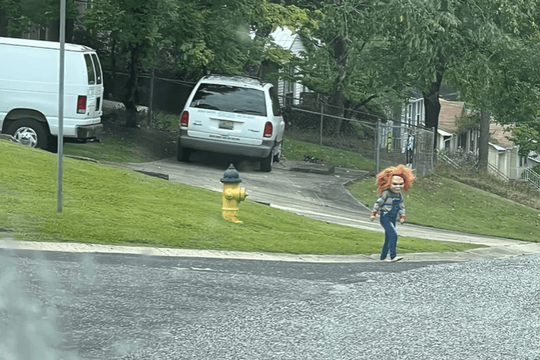 ‘Real-life Chucky’ seen roaming around neighbourhood terrifying residents ‘Real-life Chucky’ seen roaming around neighbourhood terrifying residents