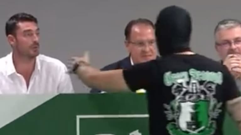 Albert Riera forced out of first Olimpija Ljubljana press conference by club ultras Albert Riera forced out of first Olimpija Ljubljana press conference by club ultras