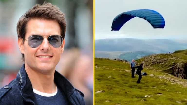 Tom Cruise apologises for interrupting couple’s date with high-flying Mission Impossible stunt Tom Cruise apologises for interrupting couple’s date with high-flying Mission Impossible stunt