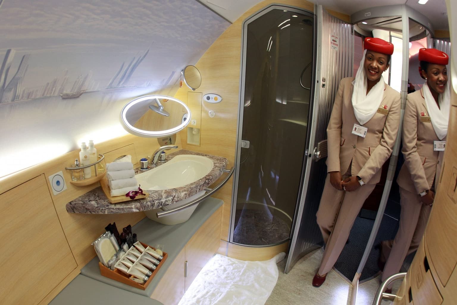 What’s it like to take a shower at 30,000ft on a double-decker Airbus?