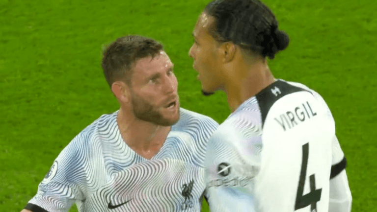 “That’s your ball!” – James Milner climbs into Virgil Van Dijk after Sancho goal “That’s your ball!” – James Milner climbs into Virgil Van Dijk after Sancho goal