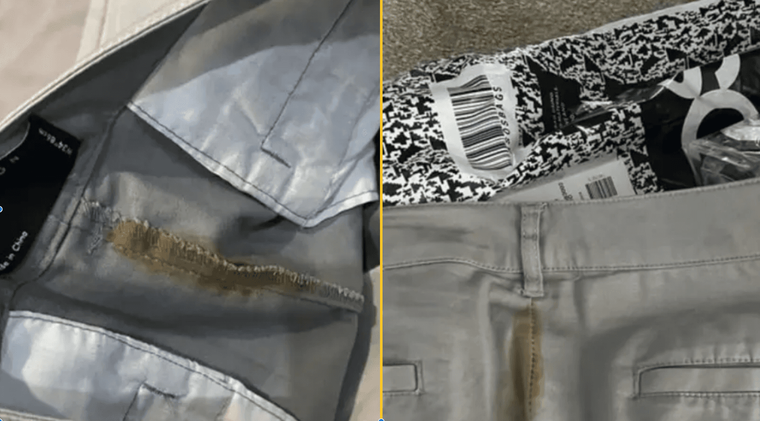 Woman left fuming after son receives Asos ‘poo-stained’ shorts