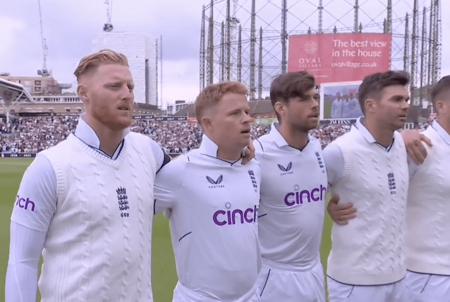England cricketers sing ‘God Save The King’ as they pay respects to Queen Elizabeth II
