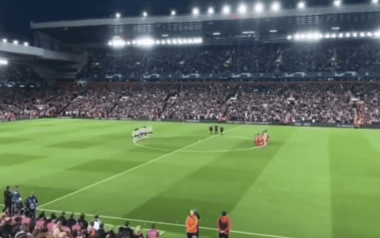 Footage shows isolated boos during Anfield moment’s silence for Queen Footage shows isolated boos during Anfield moment’s silence for Queen