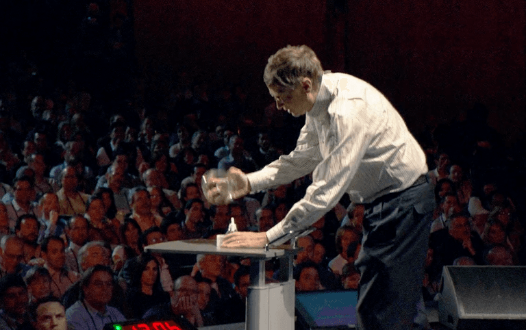 Bill Gates released swarm of mosquitos into audience while talking about malaria Bill Gates released swarm of mosquitos into audience while talking about malaria