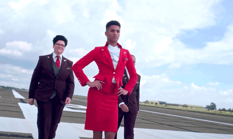 Virgin Atlantic allows male staff to wear skirts in change to gender policy and uniform rules Virgin Atlantic allows male staff to wear skirts in change to gender policy and uniform rules