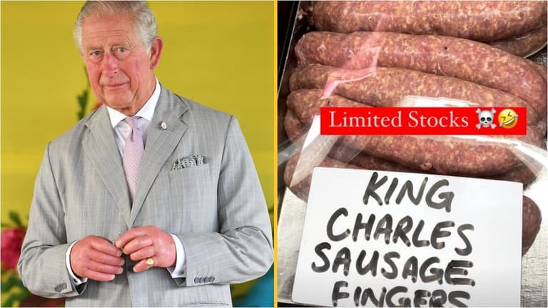 Butcher pokes fun at monarch’s fingers by selling ‘King Charles III’ sausages Butcher pokes fun at monarch’s fingers by selling ‘King Charles III’ sausages