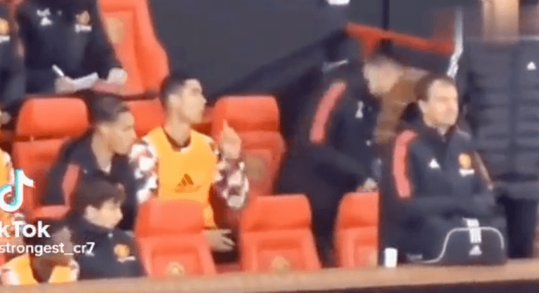 New footage of Cristiano Ronaldo refusing to come on as a sub emerges New footage of Cristiano Ronaldo refusing to come on as a sub emerges