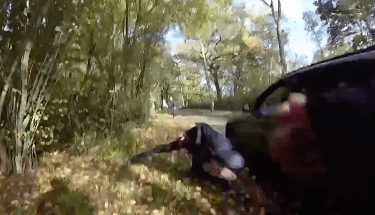 Shocking footage shows moment anti-hunt activist is mowed down by speeding vehicle Shocking footage shows moment anti-hunt activist is mowed down by speeding vehicle