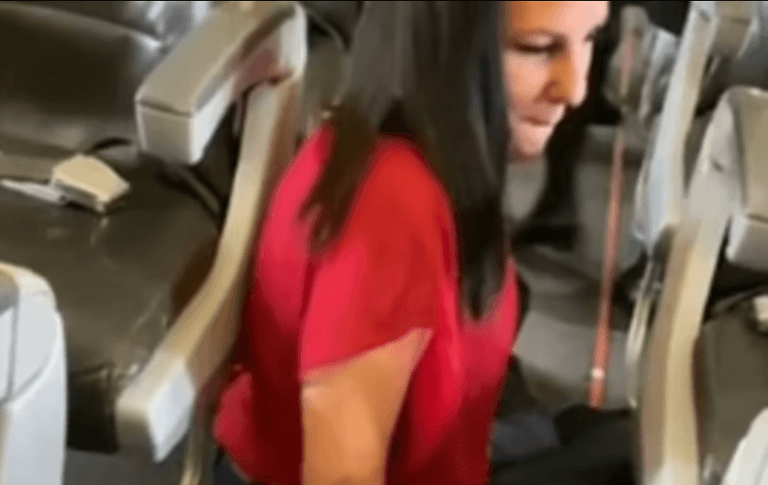 Passenger forced to crawl off plane after flight attendant demands she pays for wheelchair Passenger forced to crawl off plane after flight attendant demands she pays for wheelchair
