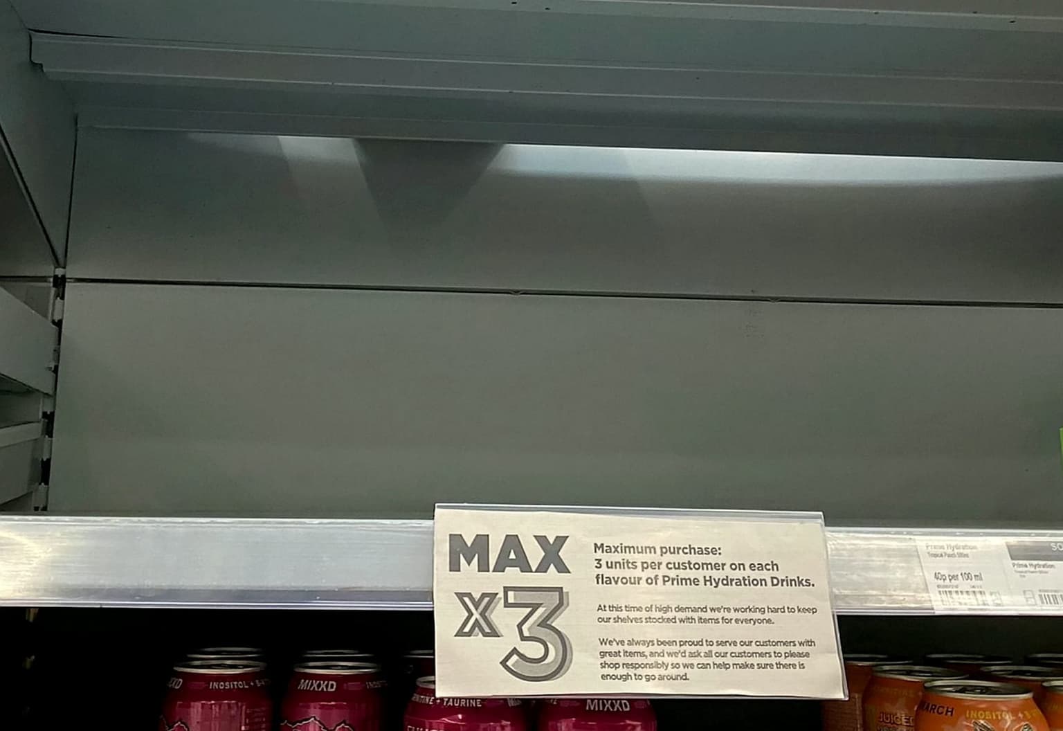 KSI accuses Asda workers of selling Prime Hydration on the black market