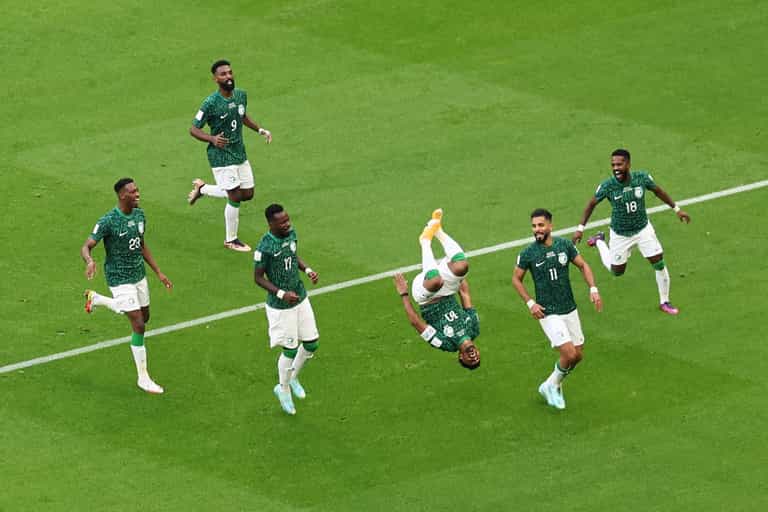 Saudi Arabia declares a national holiday after beating Argentina in its opening World Cup match Saudi Arabia declares a national holiday after beating Argentina in its opening World Cup match