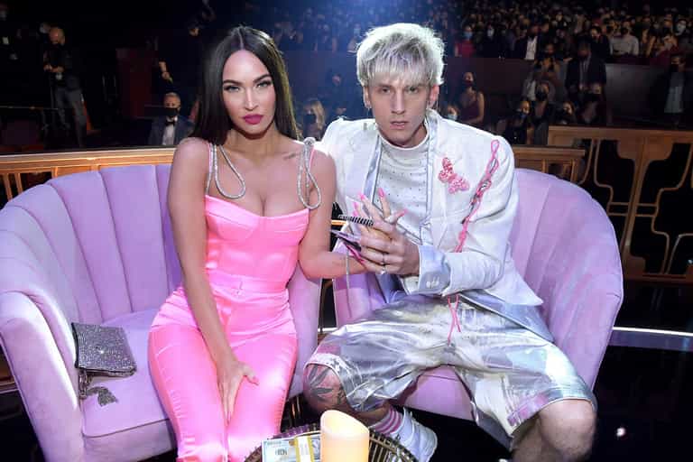 Naked Megan Fox points a gun at Machine Gun Kelly’s crotch in first joint magazine cover Naked Megan Fox points a gun at Machine Gun Kelly’s crotch in first joint magazine cover