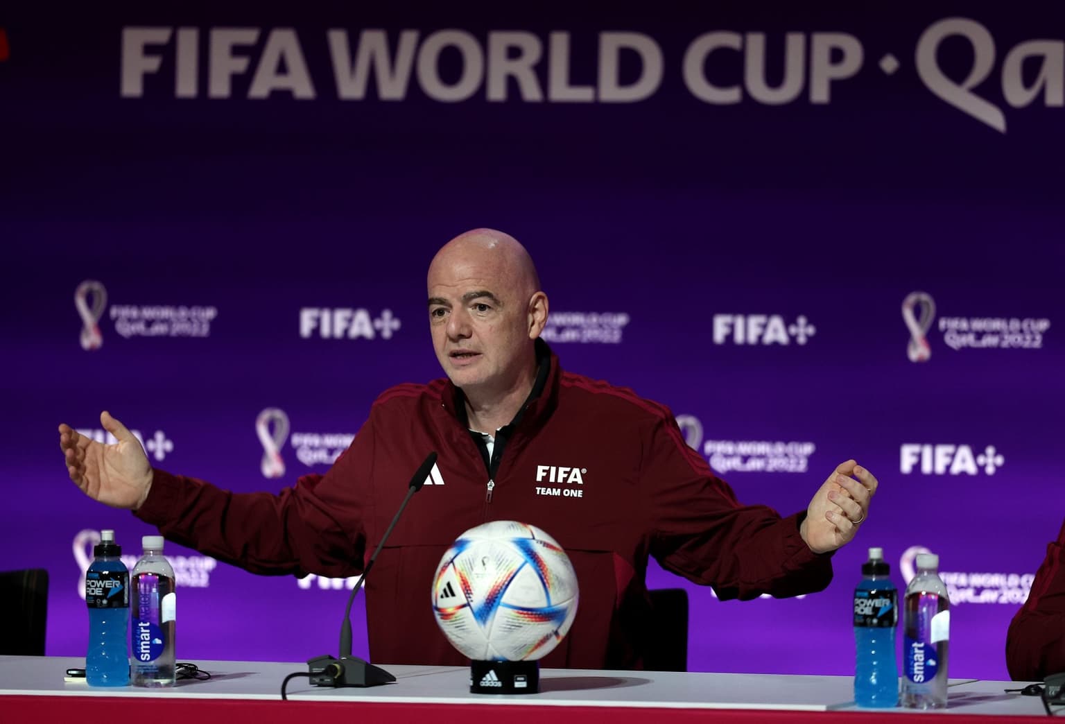Gianni Infantino says European countries should apologise to Qatar ‘for the next 3,000 years’