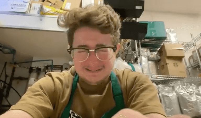 Starbucks worker breaks down in tears after they’re scheduled to work 8 hours Starbucks worker breaks down in tears after they’re scheduled to work 8 hours