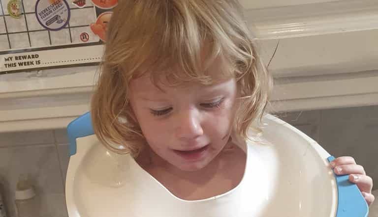 Toddler cut free by firefighters after getting her head stuck in a toilet training seat Toddler cut free by firefighters after getting her head stuck in a toilet training seat
