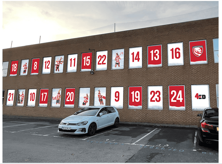 Gloucester rugby players star in UK’s biggest advent calendar Gloucester rugby players star in UK’s biggest advent calendar