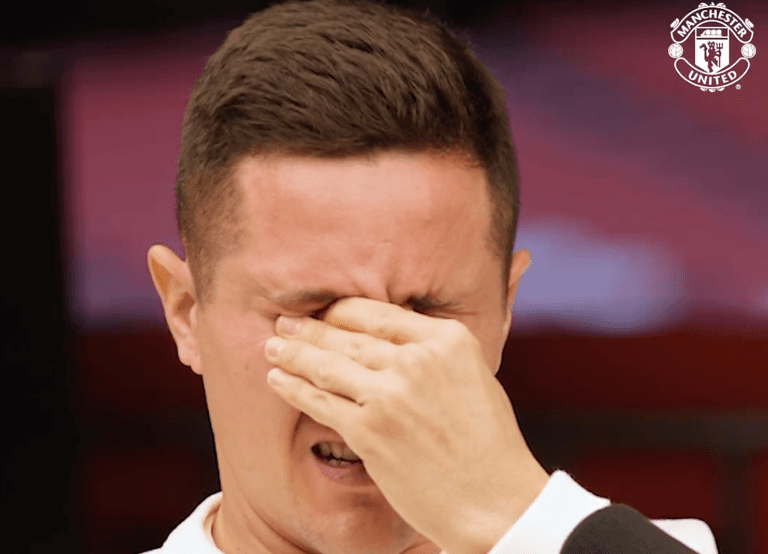Ander Herrera walks out of Man United podcast Ander Herrera walks out of Man United podcast