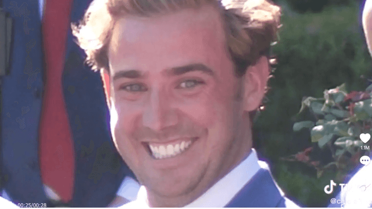 Best man caught out lusting over bridesmaid on hot mic in viral wedding video Best man caught out lusting over bridesmaid on hot mic in viral wedding video
