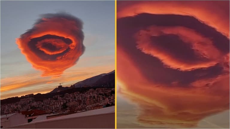 Incredible UFO-like cloud forms leaving onlookers in shock Incredible UFO-like cloud forms leaving onlookers in shock