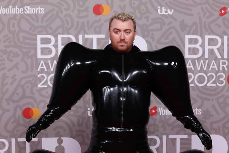 Sam Smith stuns at BRIT Awards in latex, balloon-like outfit Sam Smith stuns at BRIT Awards in latex, balloon-like outfit