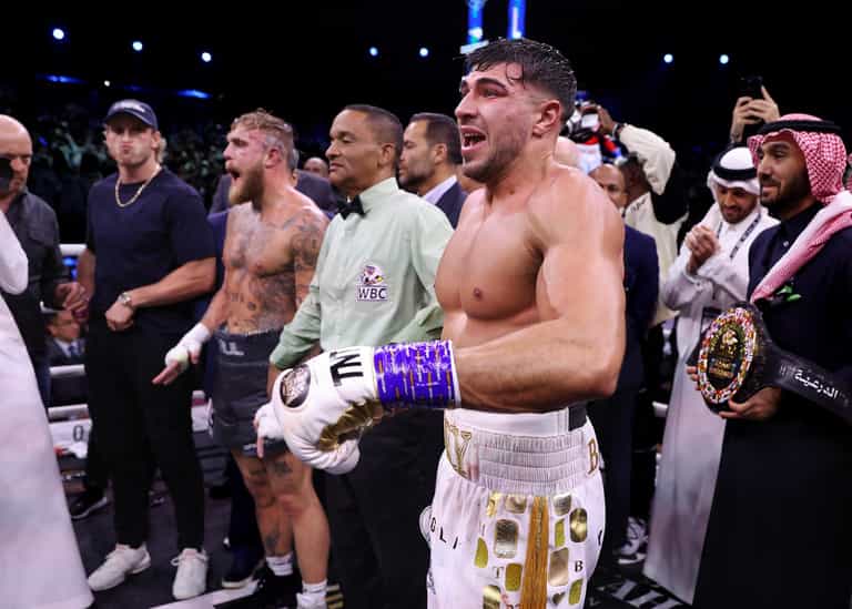 Tommy Fury breaks down in tears after beating Jake Paul and dedicates victory to baby Bambi Tommy Fury breaks down in tears after beating Jake Paul and dedicates victory to baby Bambi