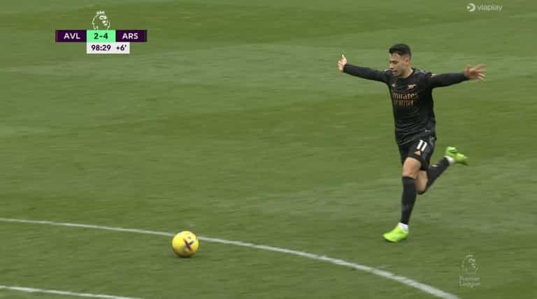 Gabriel Martinelli celebrates goal before he even scores it to seal Arsenal win Gabriel Martinelli celebrates goal before he even scores it to seal Arsenal win