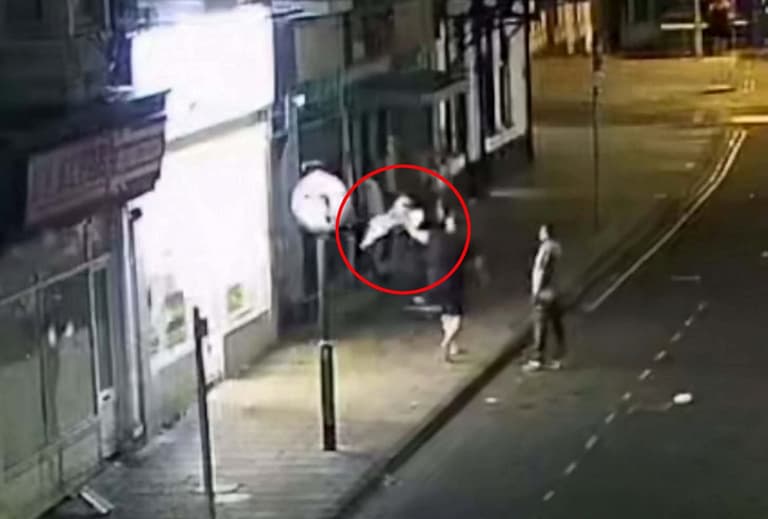Boozed-up thug slams seagull against wall before launching it across the road Boozed-up thug slams seagull against wall before launching it across the road