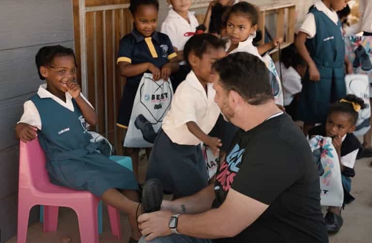 MrBeast gives 20,000 kids in Africa their first pair of shoes so they can walk to school MrBeast gives 20,000 kids in Africa their first pair of shoes so they can walk to school