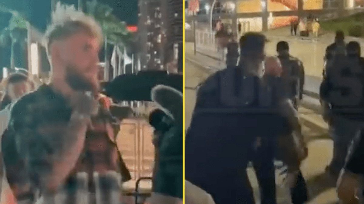 Footage emerges of Jake Paul running away from Floyd Mayweather altercation