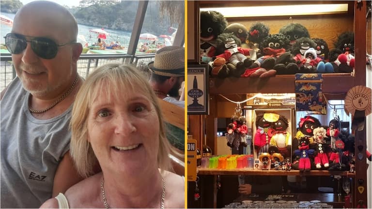 Landlady puts racist ‘golli***’ dolls back up after police raid Landlady puts racist ‘golli***’ dolls back up after police raid