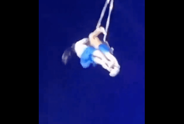 Acrobat falls to death while performing stunt with husband Acrobat falls to death while performing stunt with husband