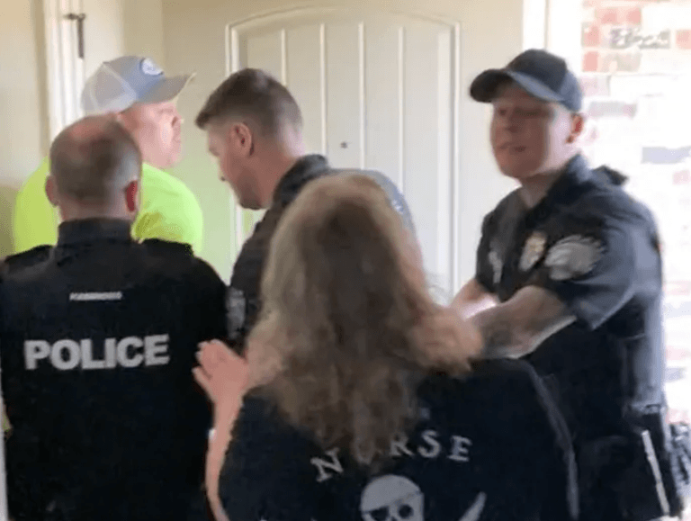 Dramatic moment police arrest dad for piercing his son’s ear Dramatic moment police arrest dad for piercing his son’s ear
