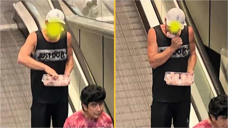 Bloke caught eating raw chicken drumsticks straight from the packet Bloke caught eating raw chicken drumsticks straight from the packet