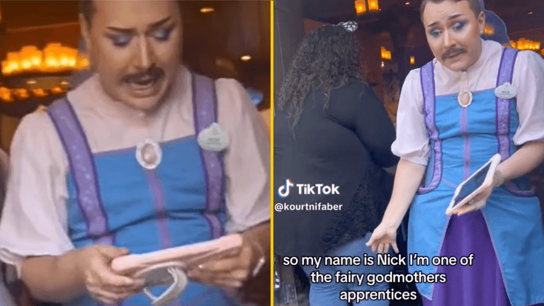 Video of Disney employee called Nick in dress sparks debate Video of Disney employee called Nick in dress sparks debate