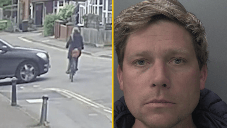 Harrowing moment drink driver knocks cyclist, 70, off her bike – then drives over her Harrowing moment drink driver knocks cyclist, 70, off her bike – then drives over her