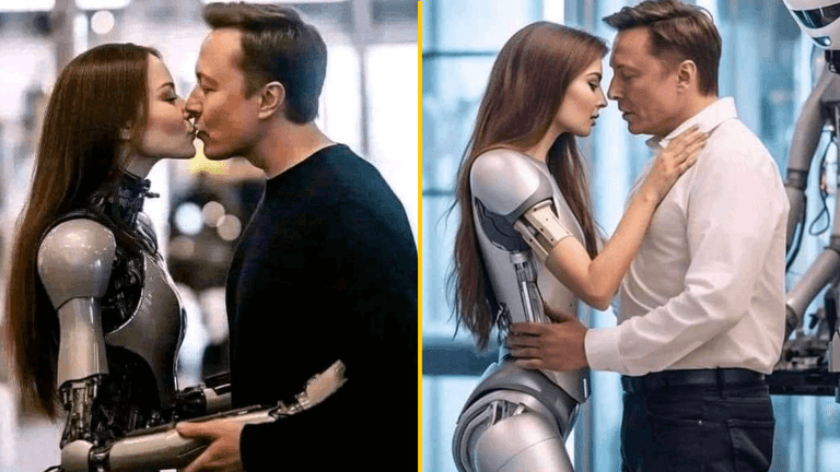 Bizarre photo of ‘Elon Musk kissing a robot’ leaves internet baffled Bizarre photo of ‘Elon Musk kissing a robot’ leaves internet baffled