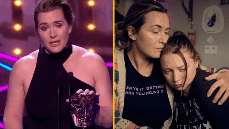 Kate Winslet makes heartfelt plea after winning Best Leading Actress BAFTA Kate Winslet makes heartfelt plea after winning Best Leading Actress BAFTA