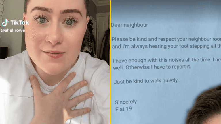 Woman shares hilarious response to neighbour who sent a letter asking family to ‘walk quieter’ Woman shares hilarious response to neighbour who sent a letter asking family to ‘walk quieter’