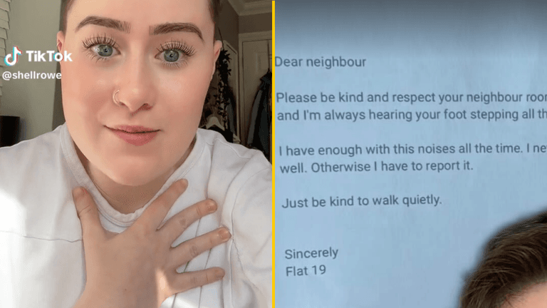 Woman shares hilarious response to neighbour who sent a letter asking family to ‘walk quieter’ Woman shares hilarious response to neighbour who sent a letter asking family to ‘walk quieter’