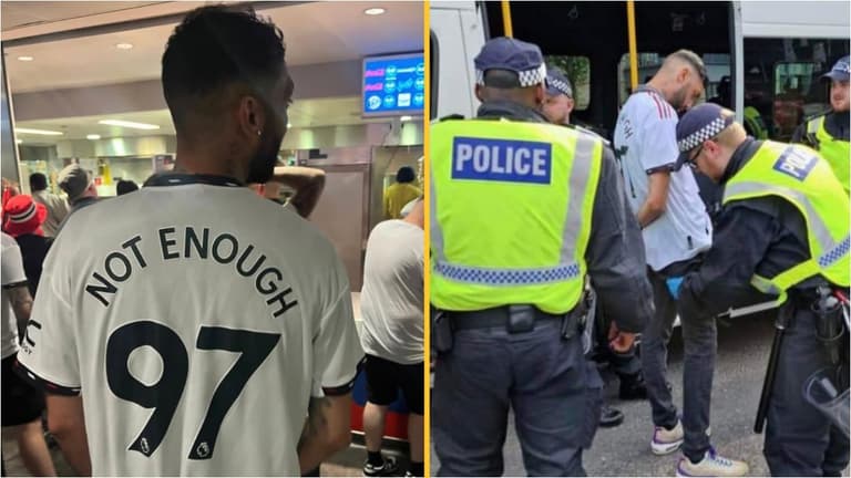 Football fan arrested for wearing ’97 not enough’ shirt at FA Cup final Football fan arrested for wearing ’97 not enough’ shirt at FA Cup final