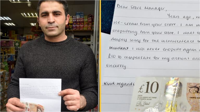 Shoplifter leaves £10 note and a ‘sorry’ letter for newsagent Shoplifter leaves £10 note and a ‘sorry’ letter for newsagent